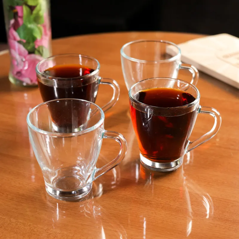 Luneth Glass Tea Cup (255 mL Each) - Set Of Four media 3