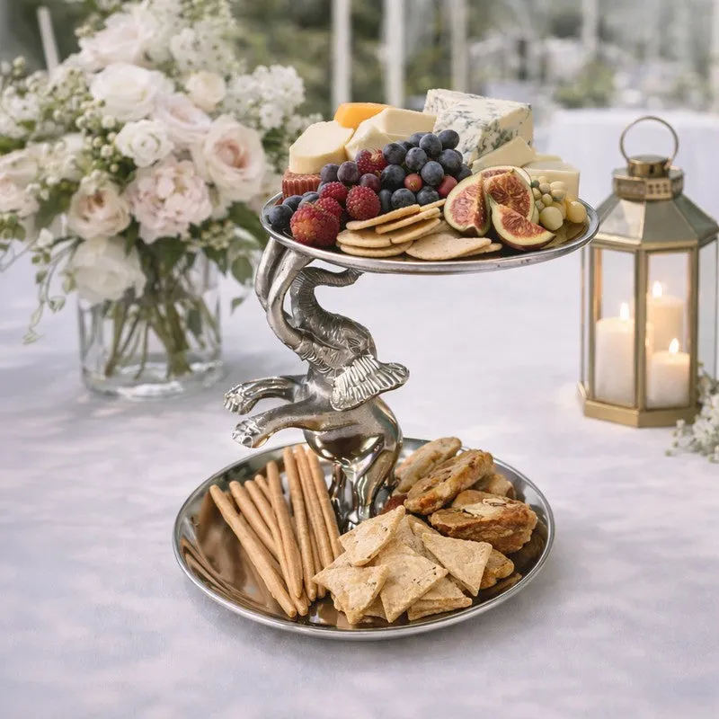 JungleServe Elephant Aluminum Serving Platter media 3