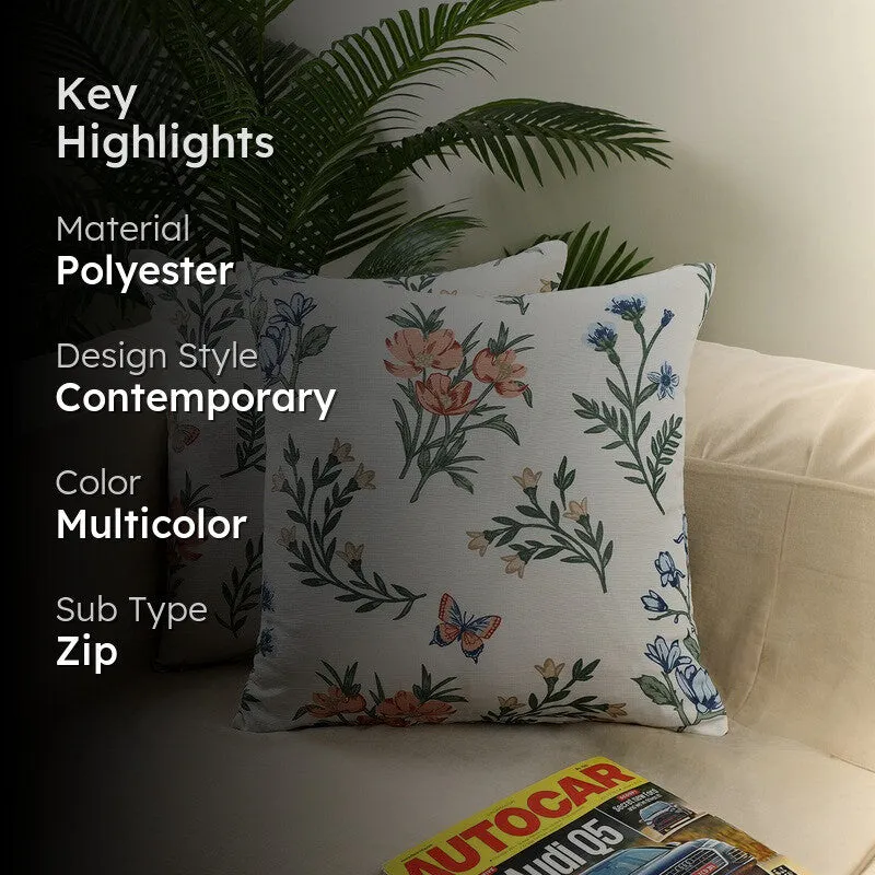 Floral Folk Cushion Cover - Set of Two media 2