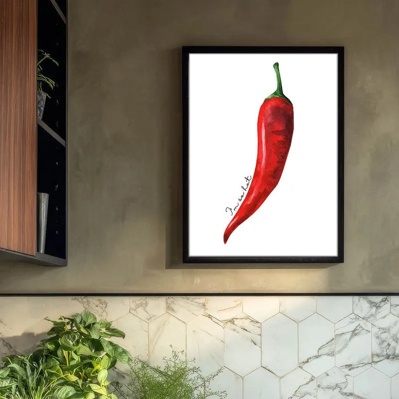 Scarlet Flame Archival Canvas Wall Art - Black media 3