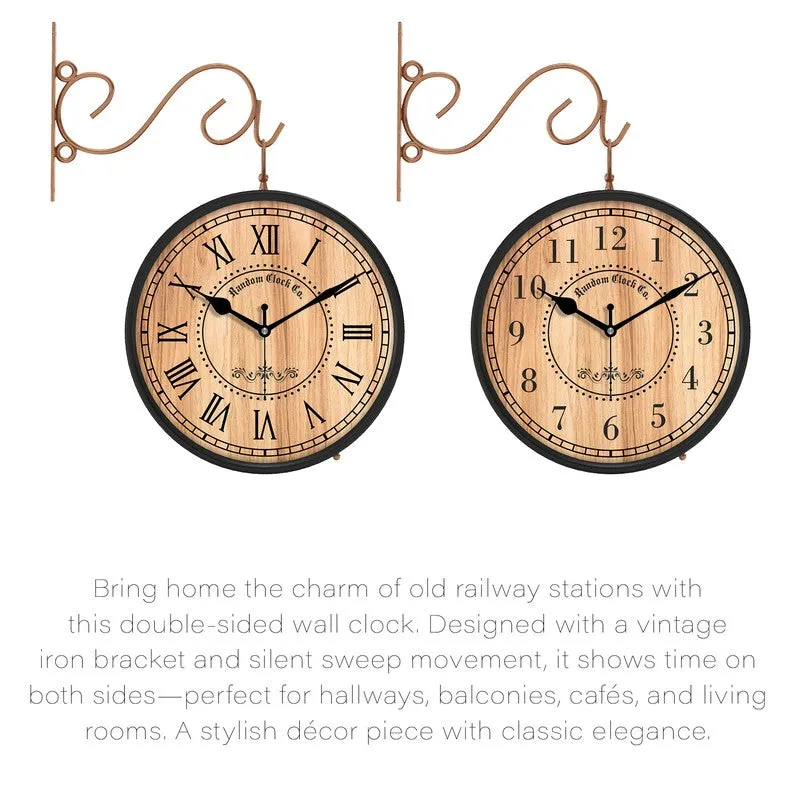 Timberly Double Sided Wall Clock media 5