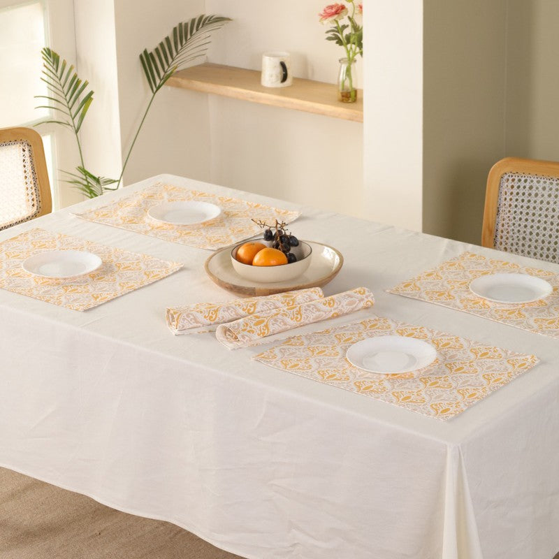 Yellow Prism Weave Canvas Table Mats - Set Of Six - Bundles
