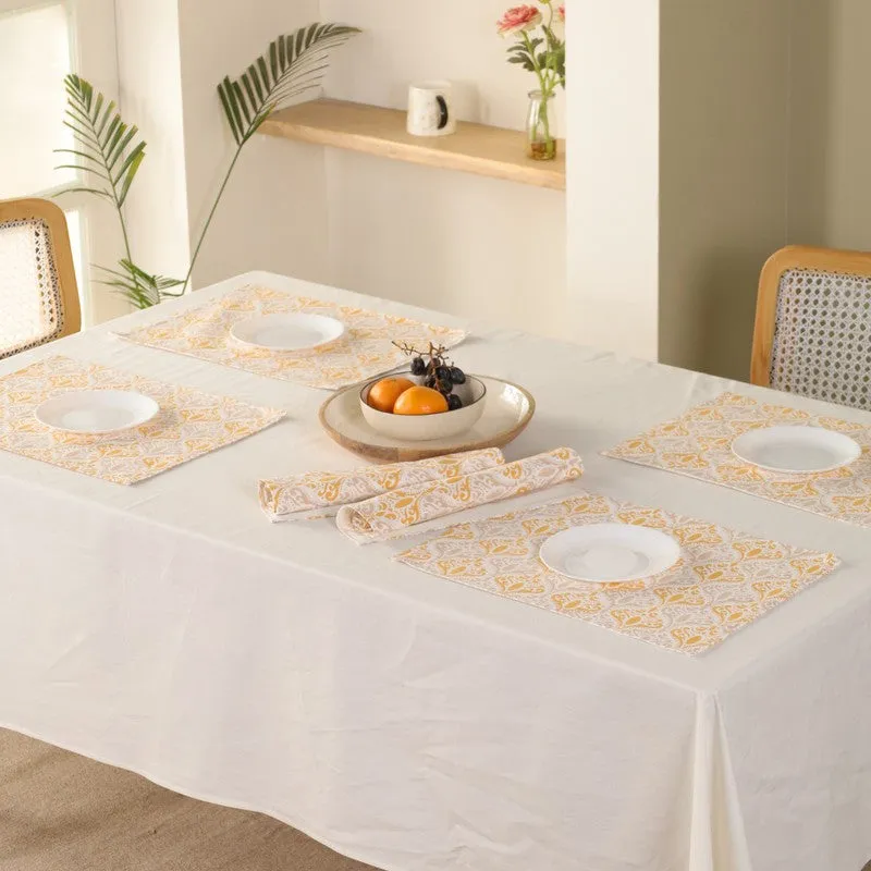 Yellow Prism Weave Canvas Table Mats - Set Of Six media 1
