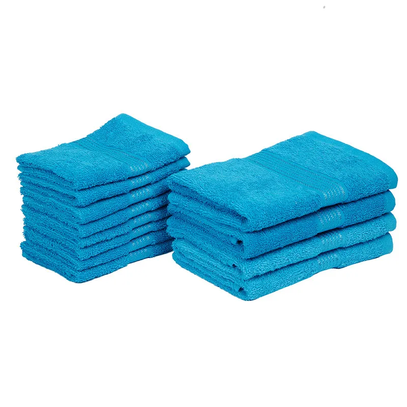 Eva Quick Dry Towel Combo (Blue) -Twelve Piece Set media 4