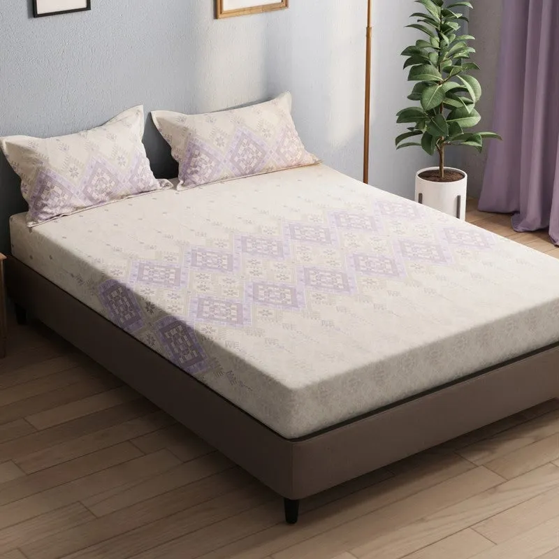 Arlyn Bedsheet (Purple) - 115 GSM media 1