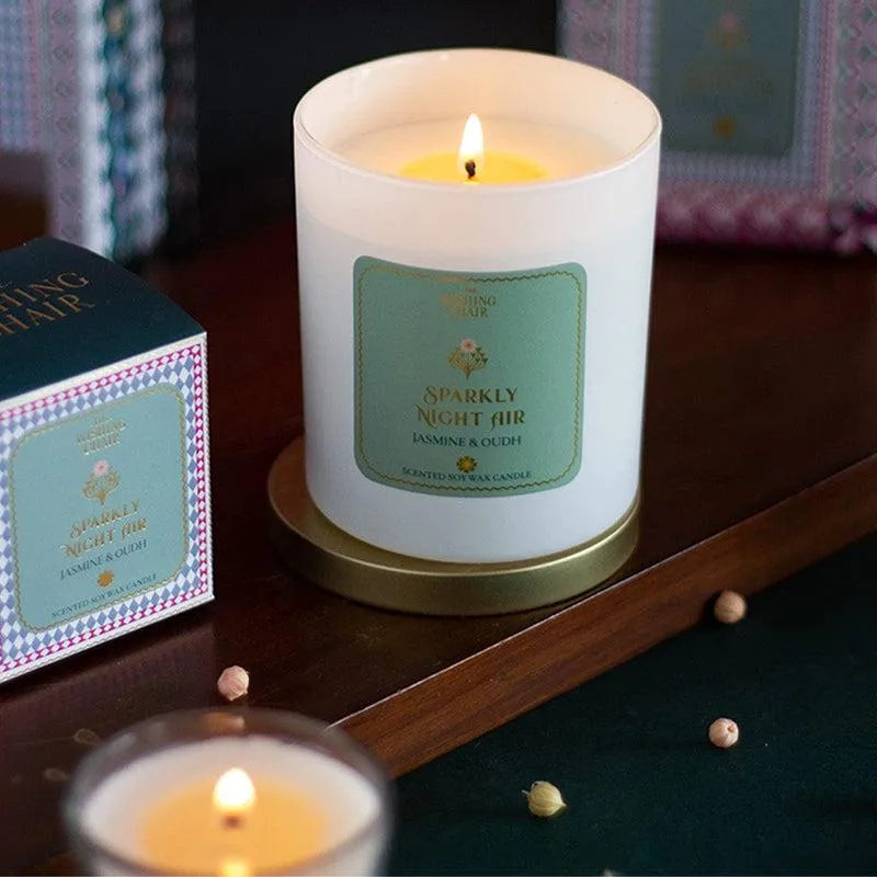 Royal Attar Jasmine & Oudh Scented Soy Wax Candle media 3