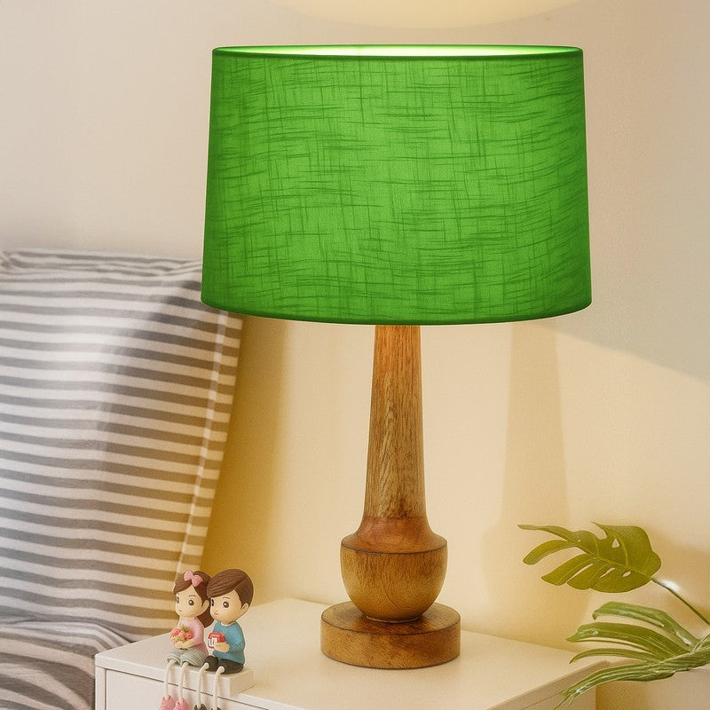 Lume Charm Wooden Table Lamp - Green
