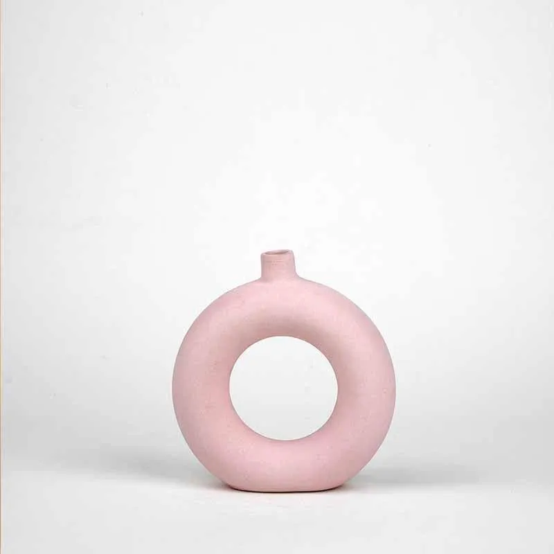 Boho Donut Vase - Pink media 4