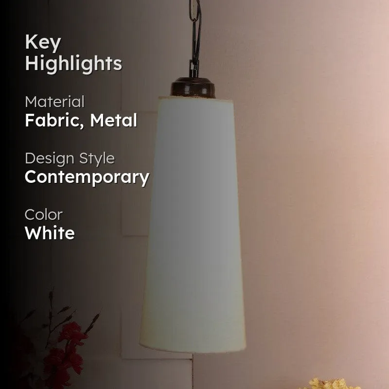 Nicia Fabric Ceiling Lamp - White media 2