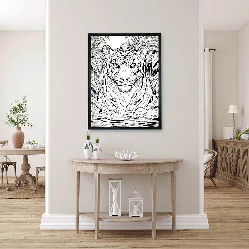 Tiger Sketch Canvas Wall Art media 4