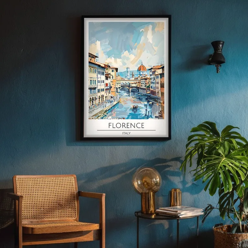 Vintage Florence Framed Canvas Wall Painting media 4