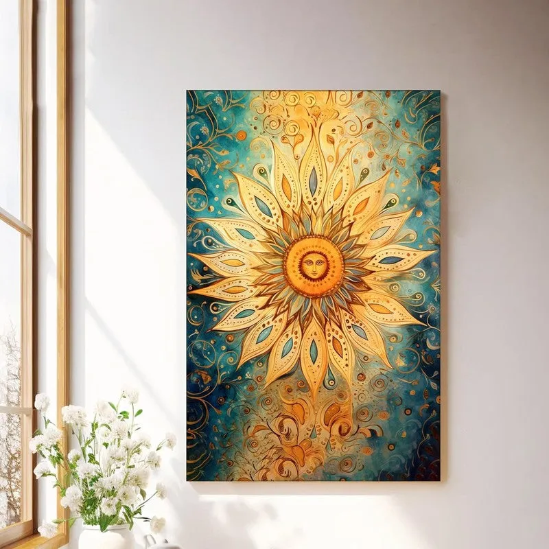 Sunburst Radiance Wall Art Without Frame media 2