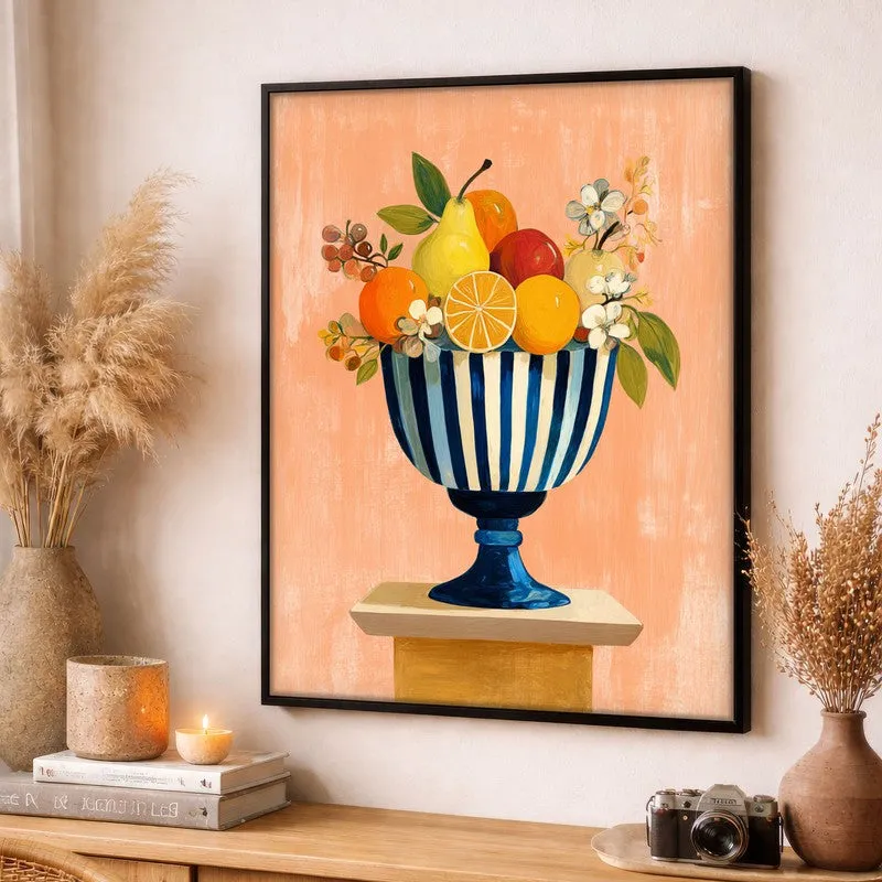 Mediterranean Canvas Wall Painting - Black Frame media 3