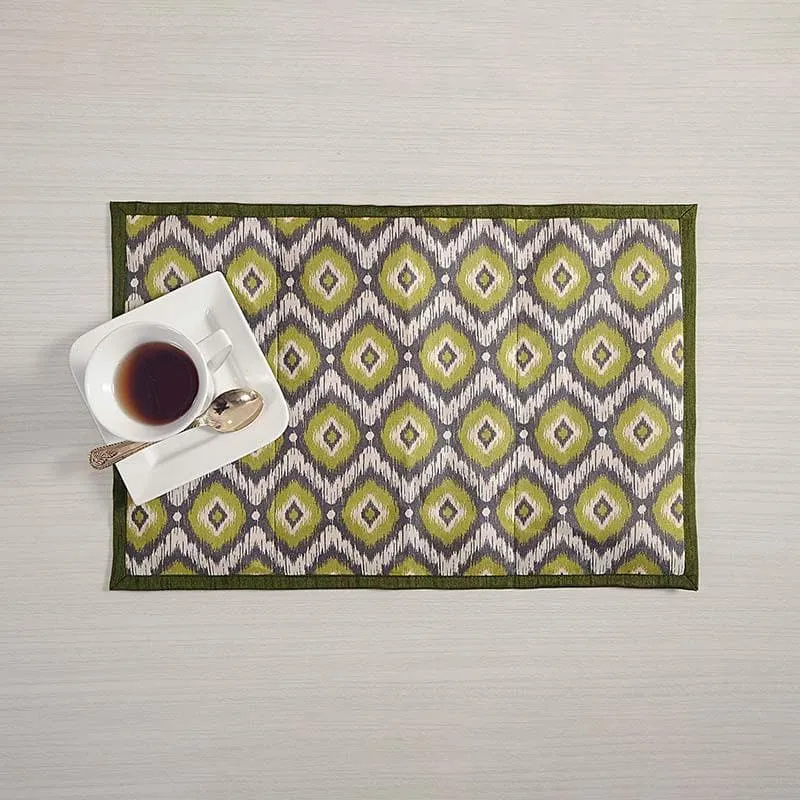 Swayam Mustard Modern Printed Placemats - Set Of Two media 1