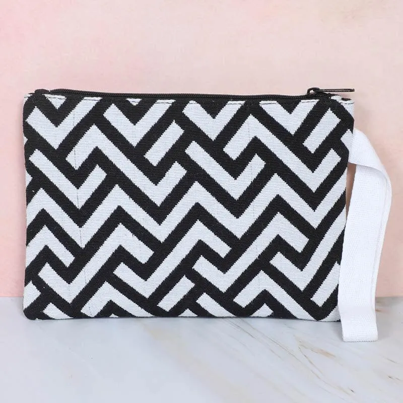 Levra Chevron Cotton Pouch media 4