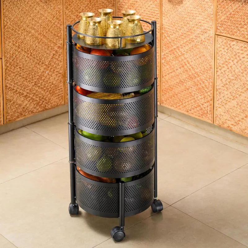 Meso Four Tier Storage Rack With Wheels media 4