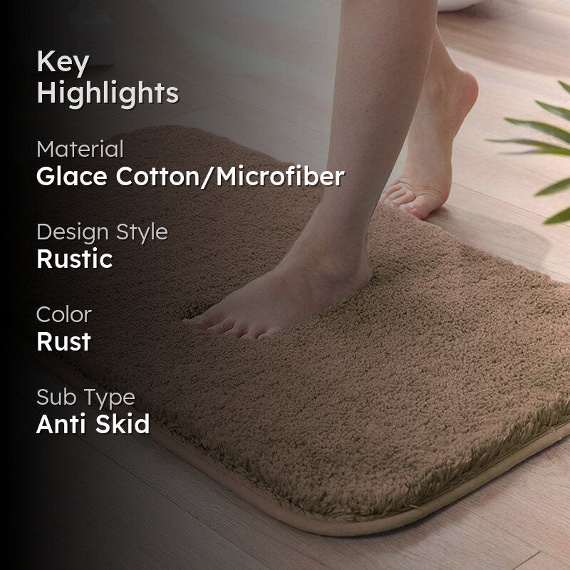 Vegas Luxe Micro Fiber Bath Mat - Rust media 2