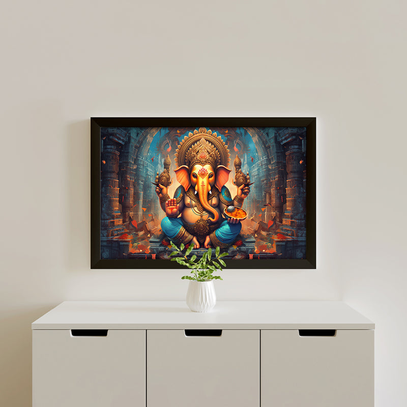 Vakrathund Spiritual Wall Painting