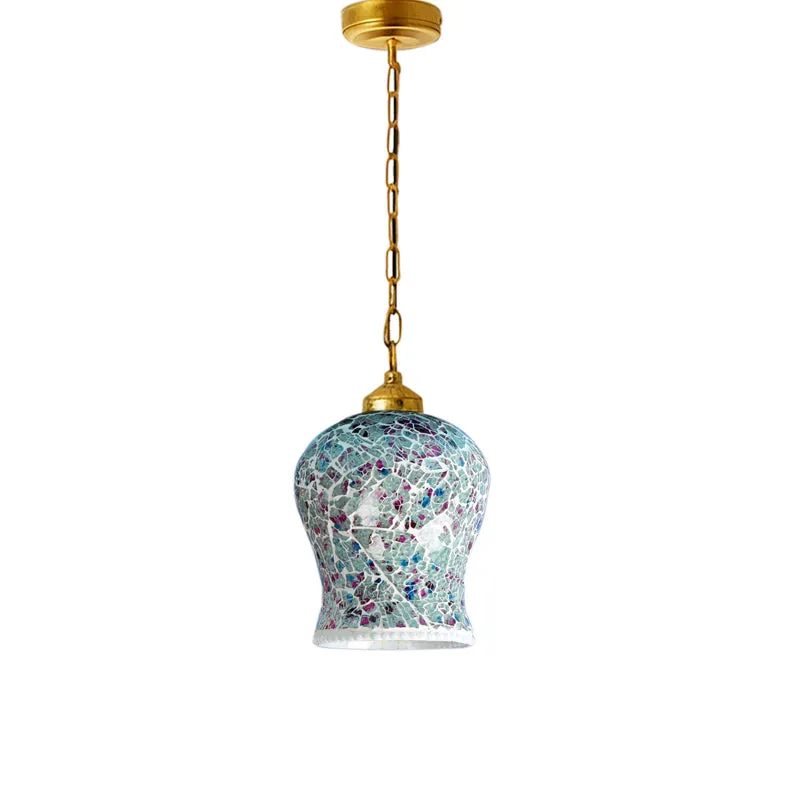 Mosaic Night Metal & Glass Ceiling Lamp media 4