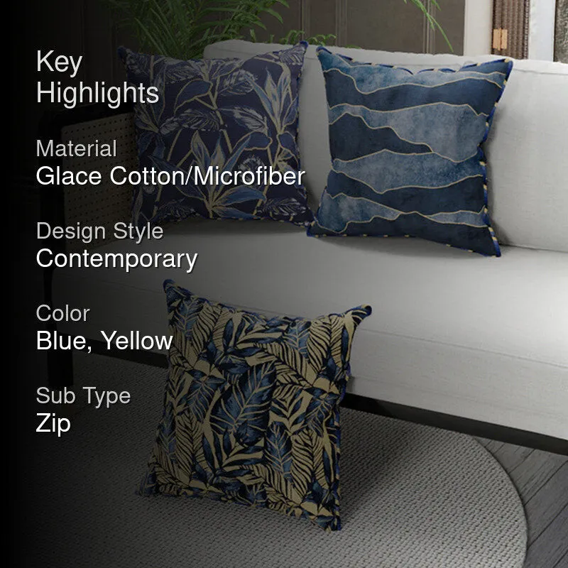 Chimayo Printed Microfiber Cushion Cover - Set Of Three media 2