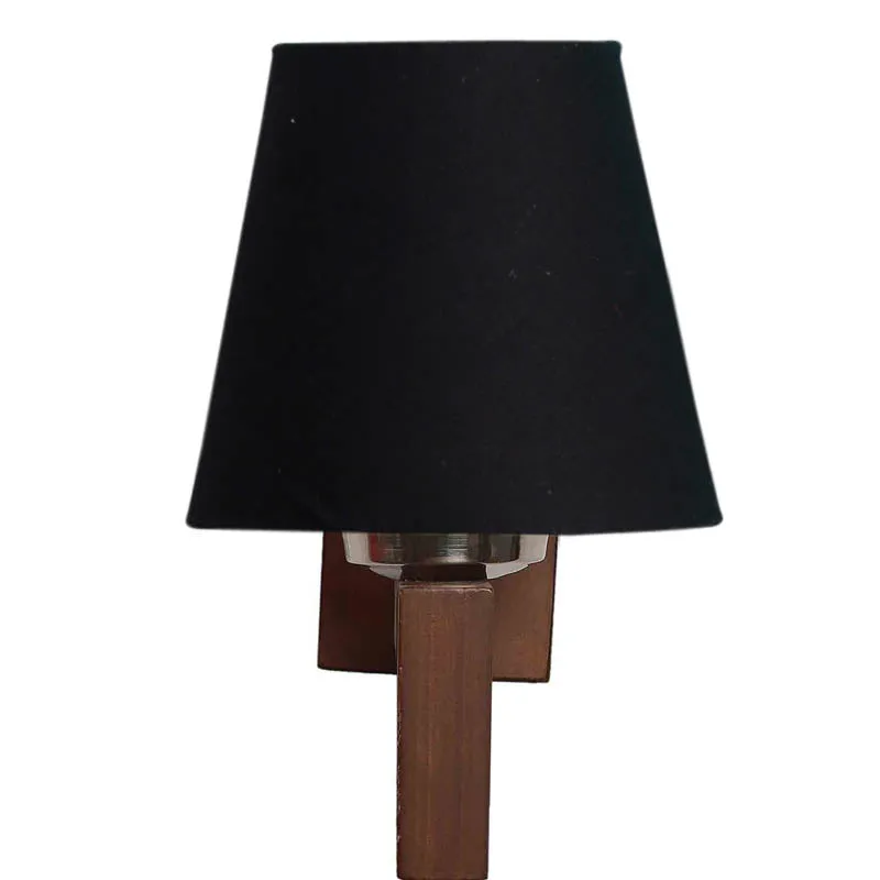 Ebony Conical Wooden Wall Lamp media 7