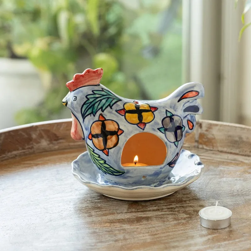 Birdsong Aura Handpainted Tealight Holder media 1