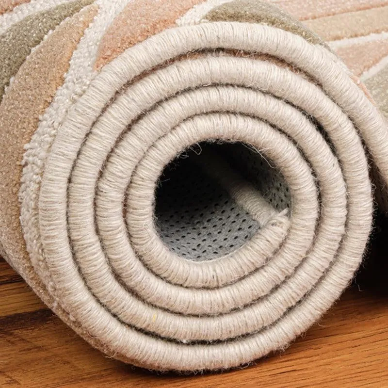Elpis Hand Tufted Geometric Wool & Nylon Carpet - Beige media 6