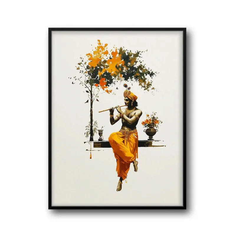Lord Murari Krishna Blissful Archival Paper Wall Art media 7
