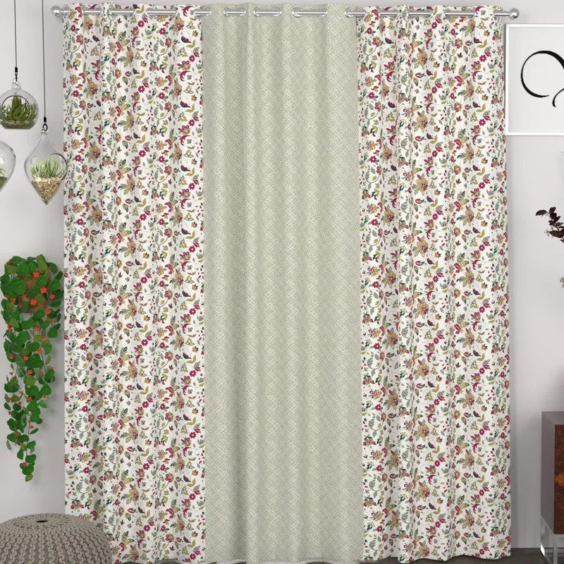 Floral Whisper Bliss Curtains - Set of Three media 1
