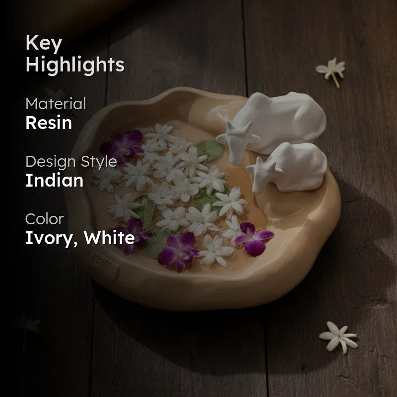 Sacred Cow Resin Urli - Ivory media 2