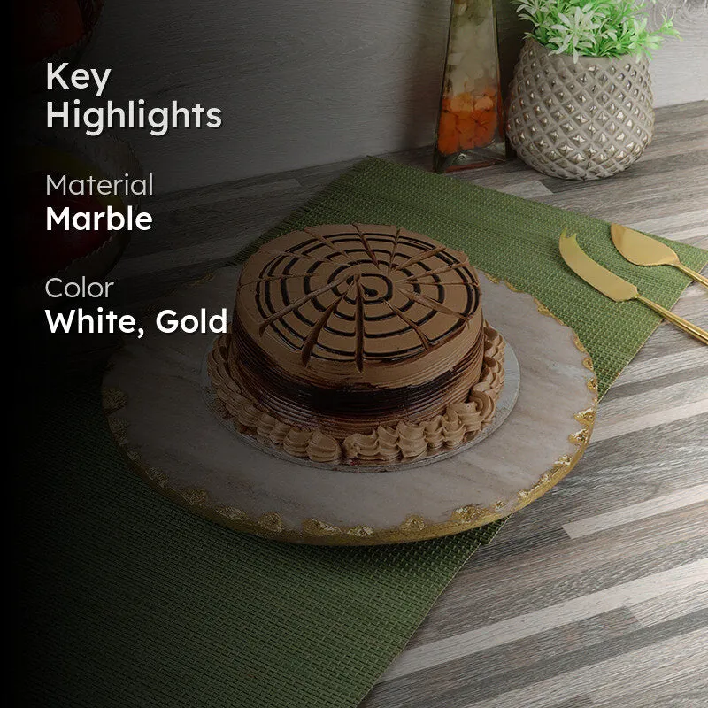 Cavallo Marble Cake Stand - Beige media 2