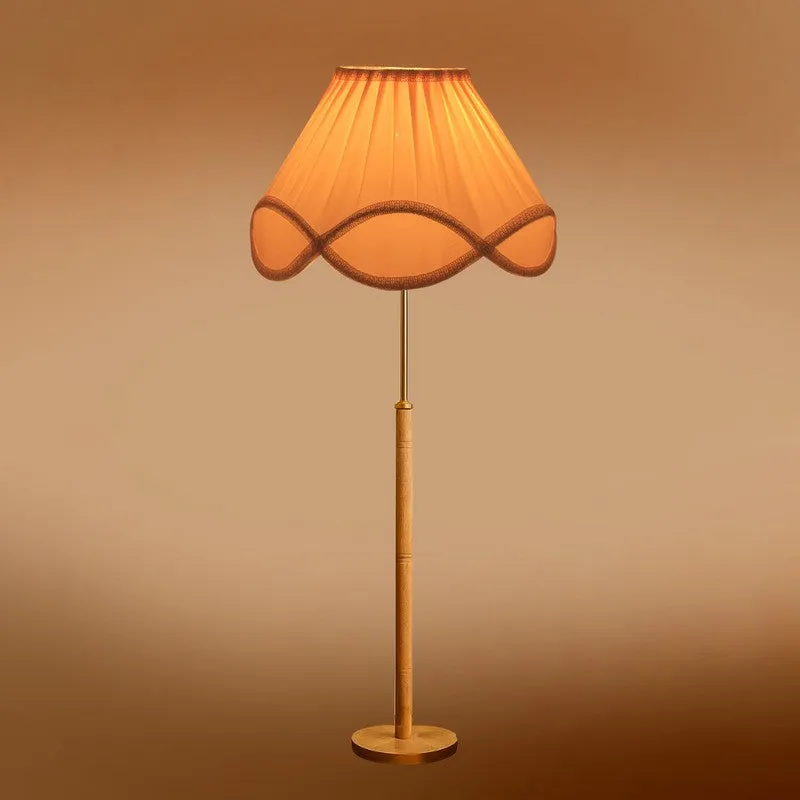 Maple Glow Wooden Floor Lamp - White media 7