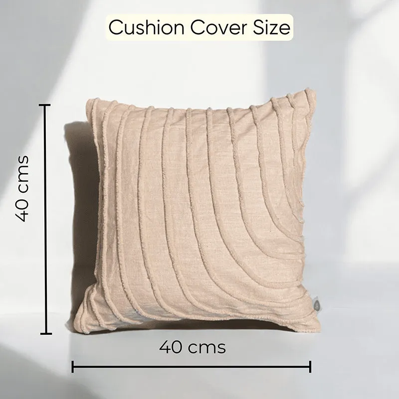 Peaks & Valleys Tufted Cushion Cover (Pale Pink) - Set Of Three media 5