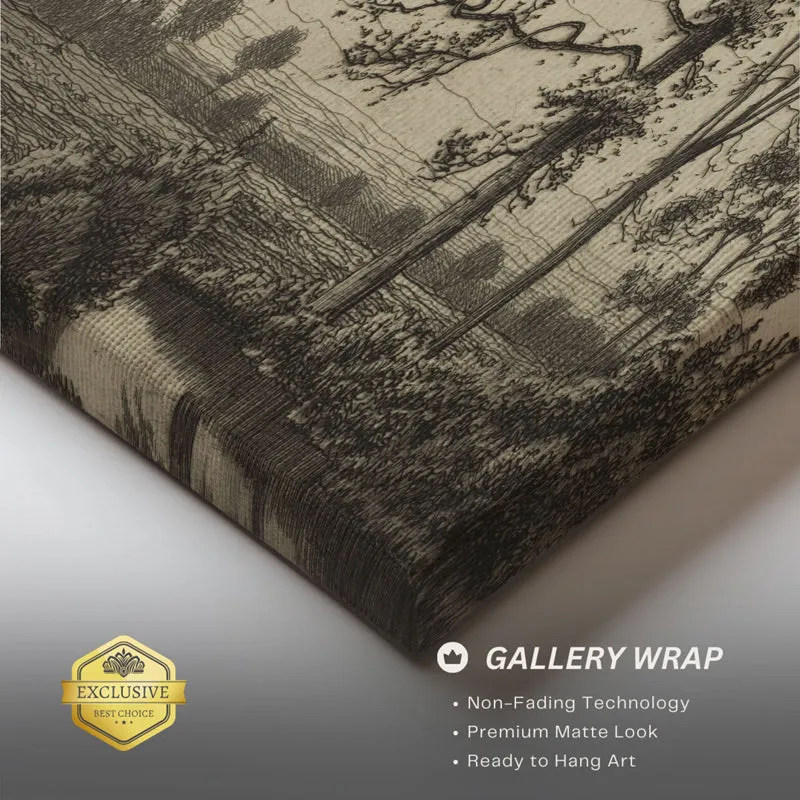 Monochrome Branches Wood Wall Art media 6