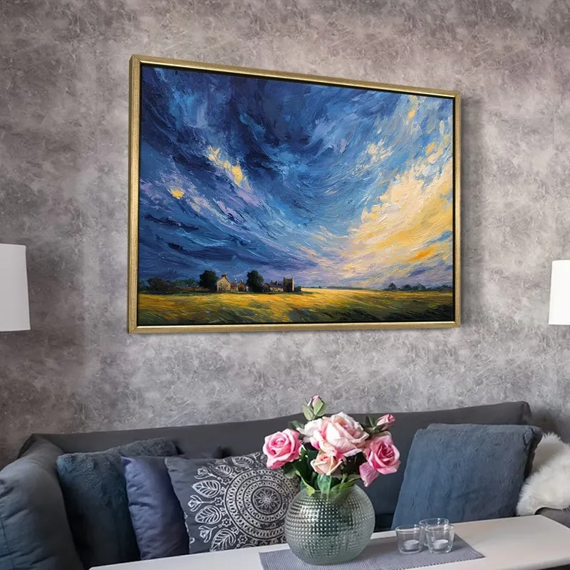 Stormlight Prairie Canvas Wall Painting With Frame media 6