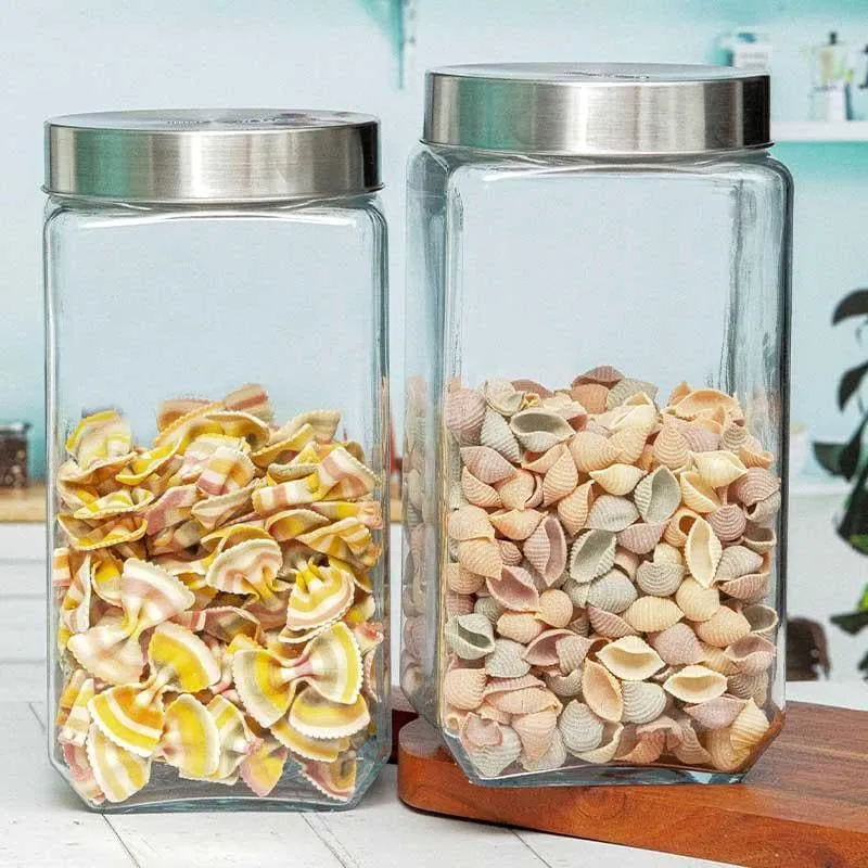 Fresbo Storage Jar with Metal Lid (1500mL/2000 mL) - Set of Two media 1