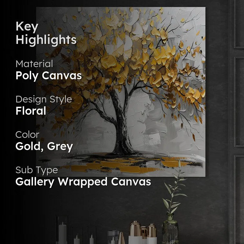 Tree of Gold Poly Canvas Wall Painting media 2