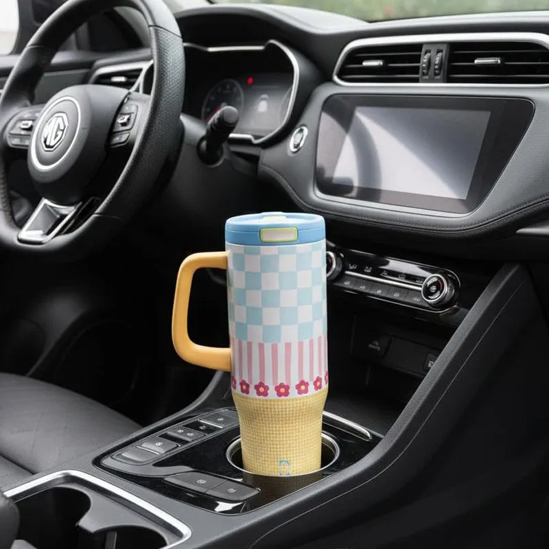 Flora Grid Stainless Steel Tumbler - 1200 ML media 4