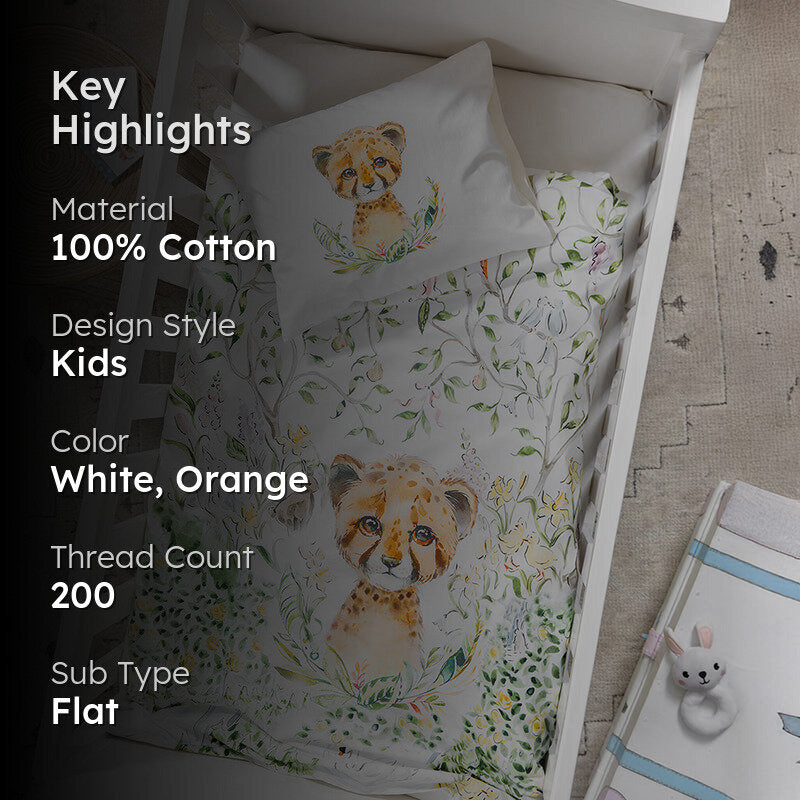 Pounce & Snuggle Kids Cotton Bedsheet - 200 TC media 2
