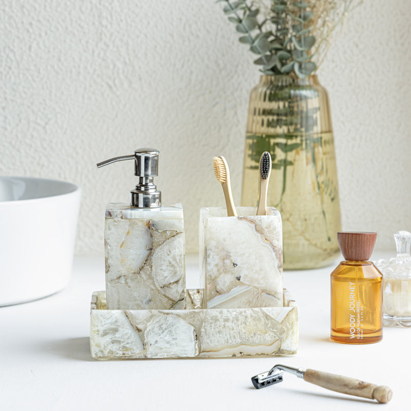 Virelli Handmade Agate Bathroom Set