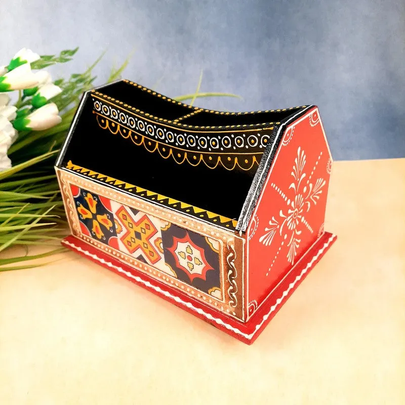 Multicolor Wooden Desk Stationery Holder media 5