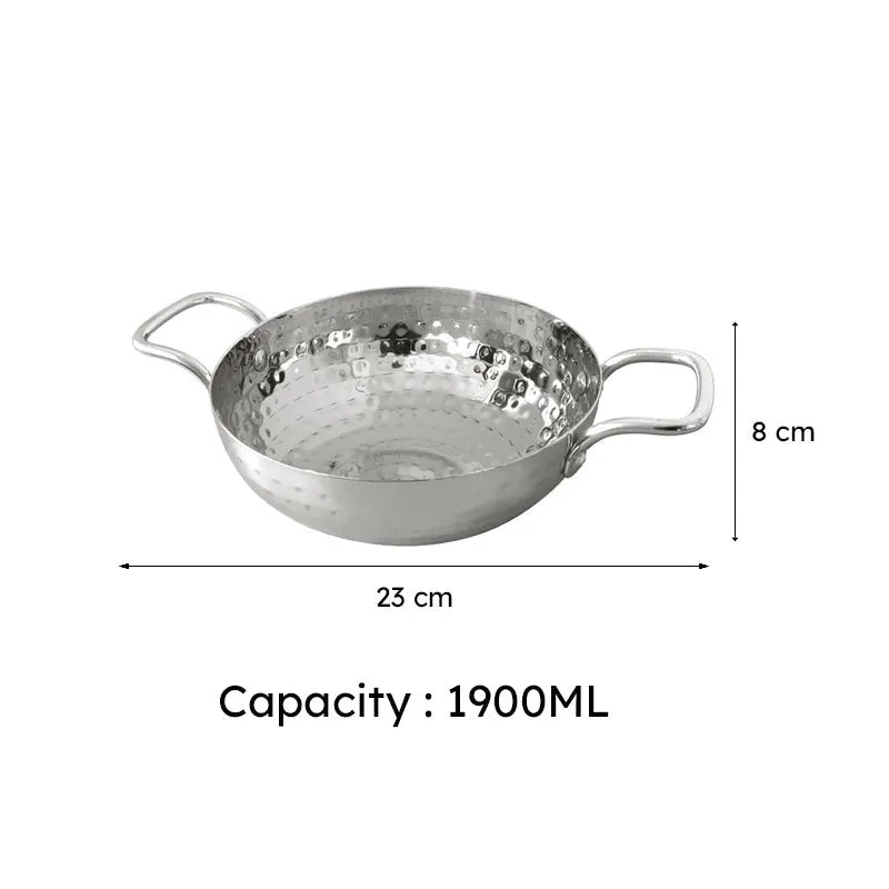 Vintage Hammered Kadhai - 1900 mL / 9 Inches media 6