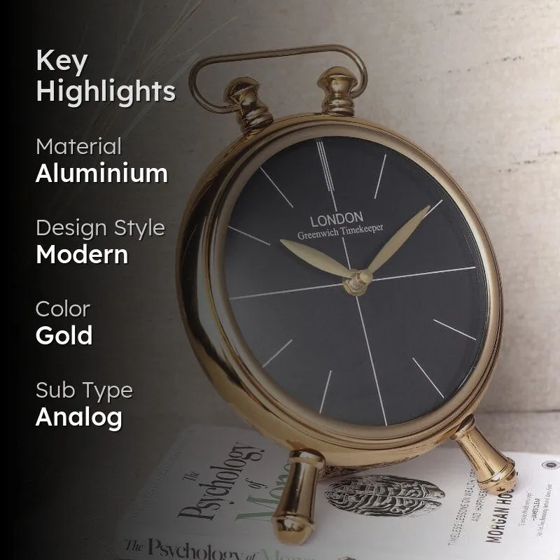 Manera Table Clock - Gold media 2