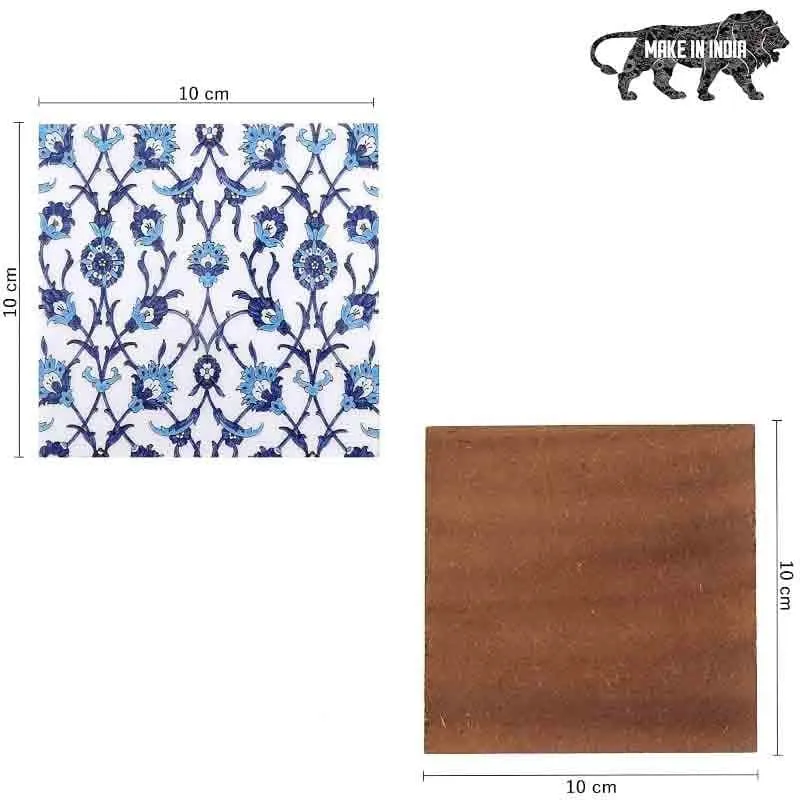 Indigo Florets Coasters - Set Of Four media 6