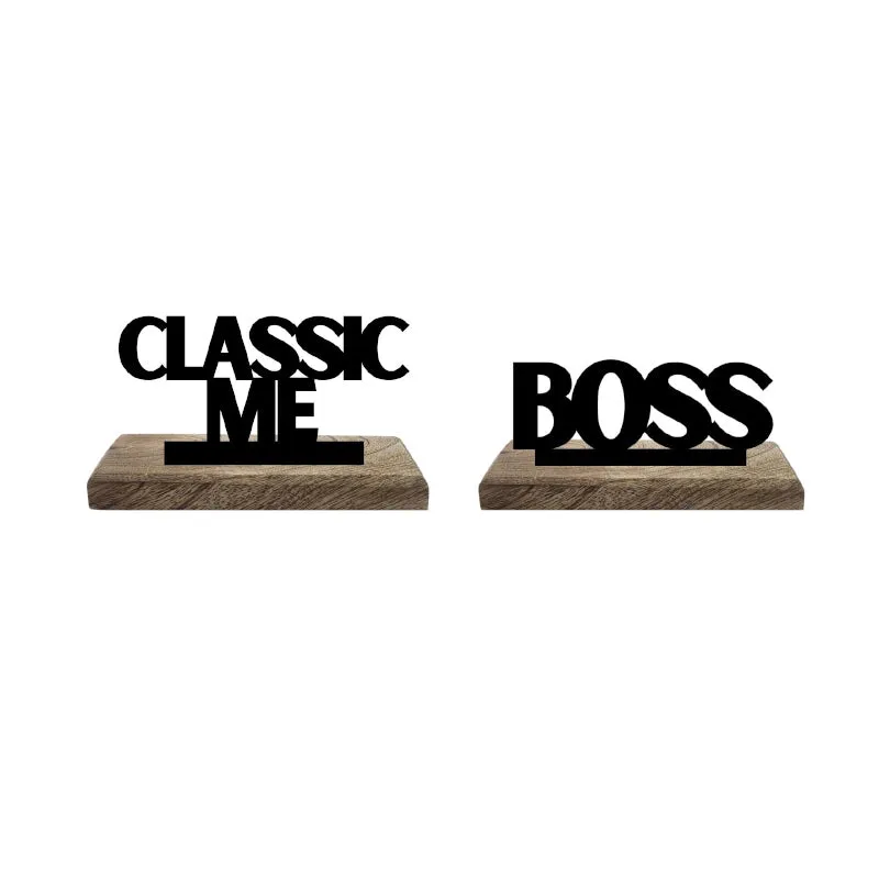 Vintage Leadership Typography Showpiece - Set Of Two media 5