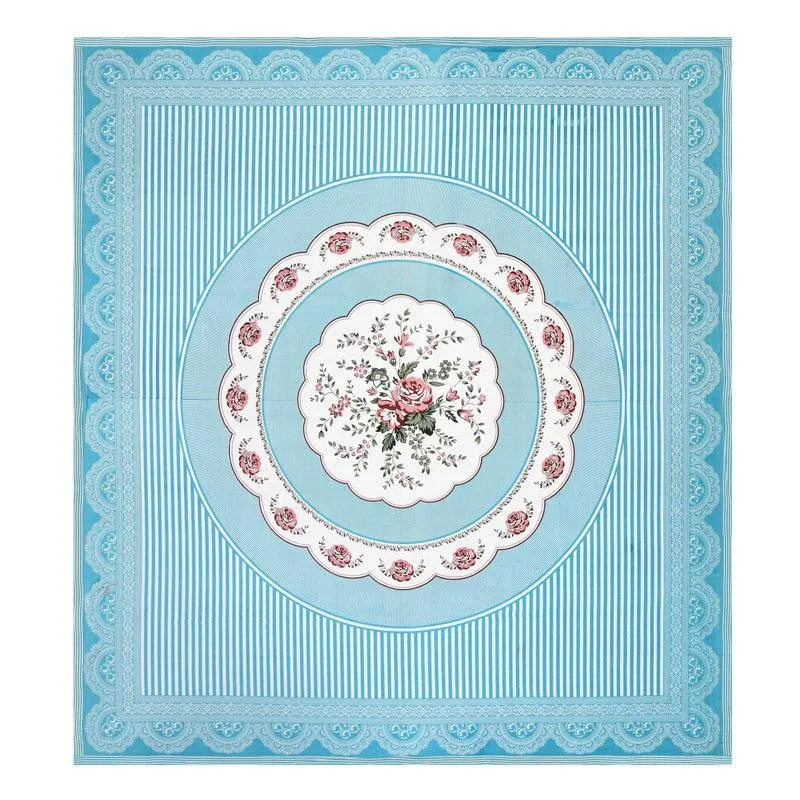 Magnus Floral Cotton Bedsheet (Blue) - 180 TC media 5