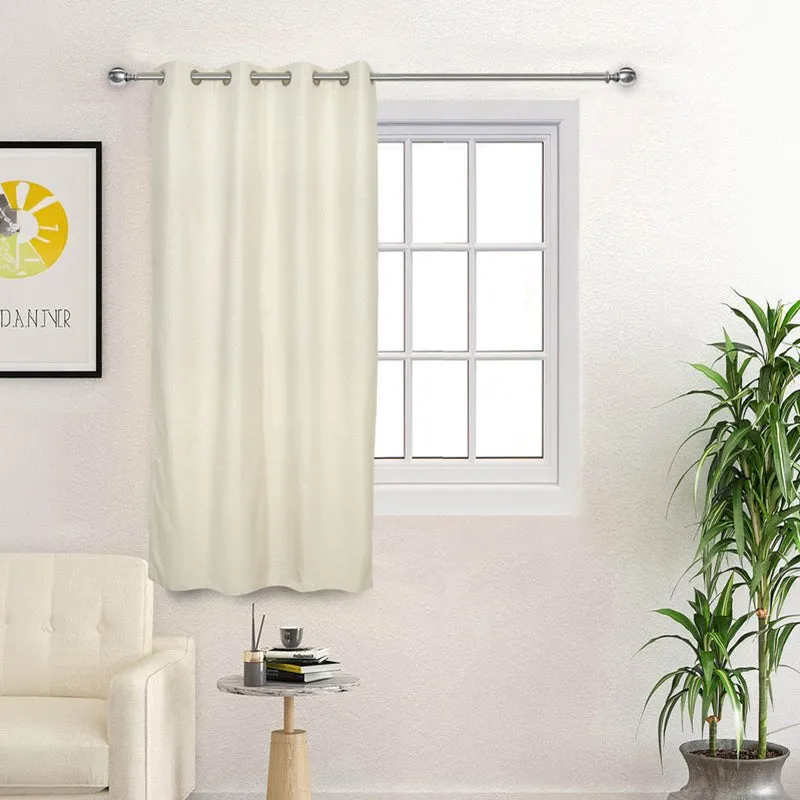 Form Ease Cotton Room Darkening Curtains - Ivory media 3