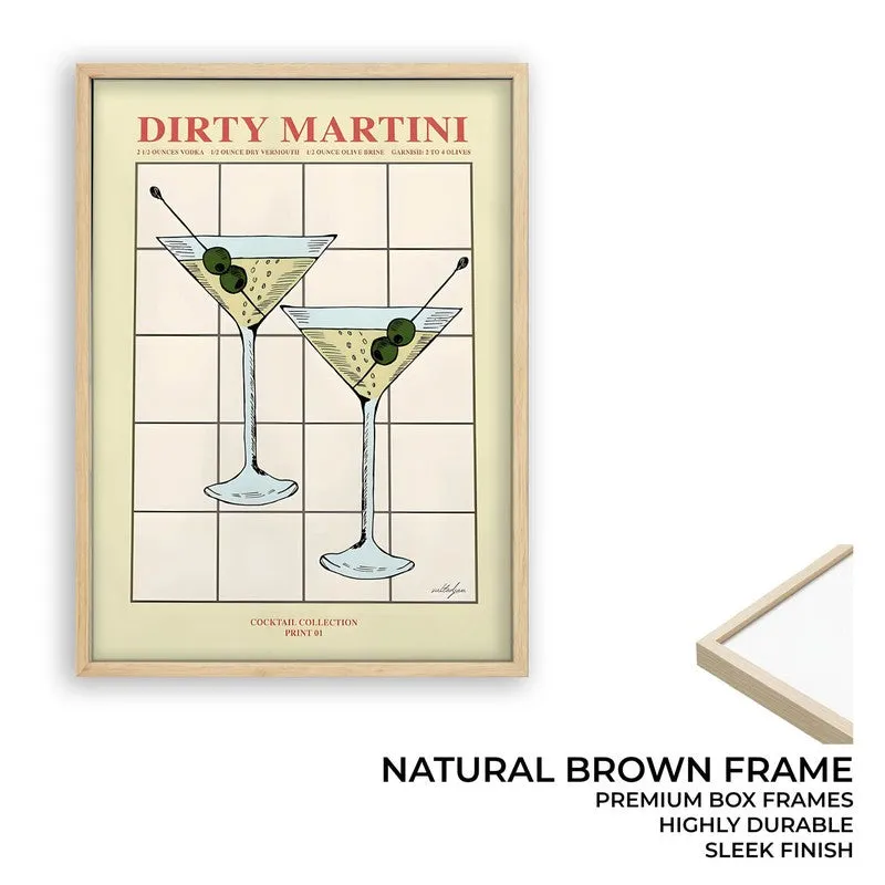 Dirty Martini Archival Canvas Wall Art - Brown media 8