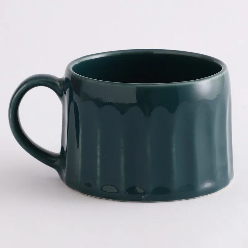Teal Stoneware Coffee Mug (300 mL Each) - Set Of Two media 6