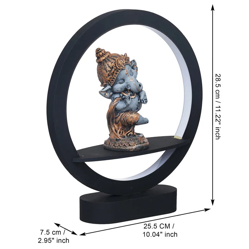 Bal Ganesha LED Wooden Table Lamp - Blue media 6